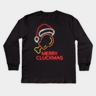 Merry Cluckmas Kids Long Sleeve T-Shirt